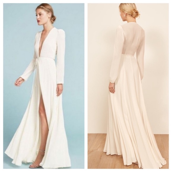 NWT Reformation Milan Wedding Dress Ivory Small - Picture 6 of 12